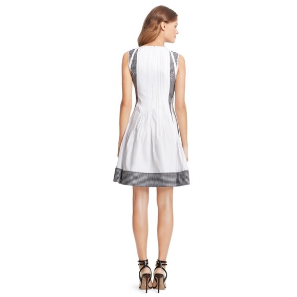 DVF Samella Dress white gingham - Picture 2 of 8